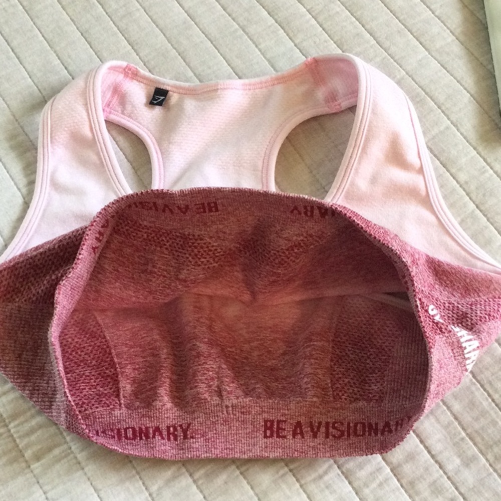 Gymshark Seamless Ombre Pink Sports Bra medium - Picture 8 of 9